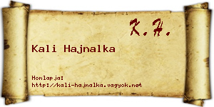 Kali Hajnalka névjegykártya